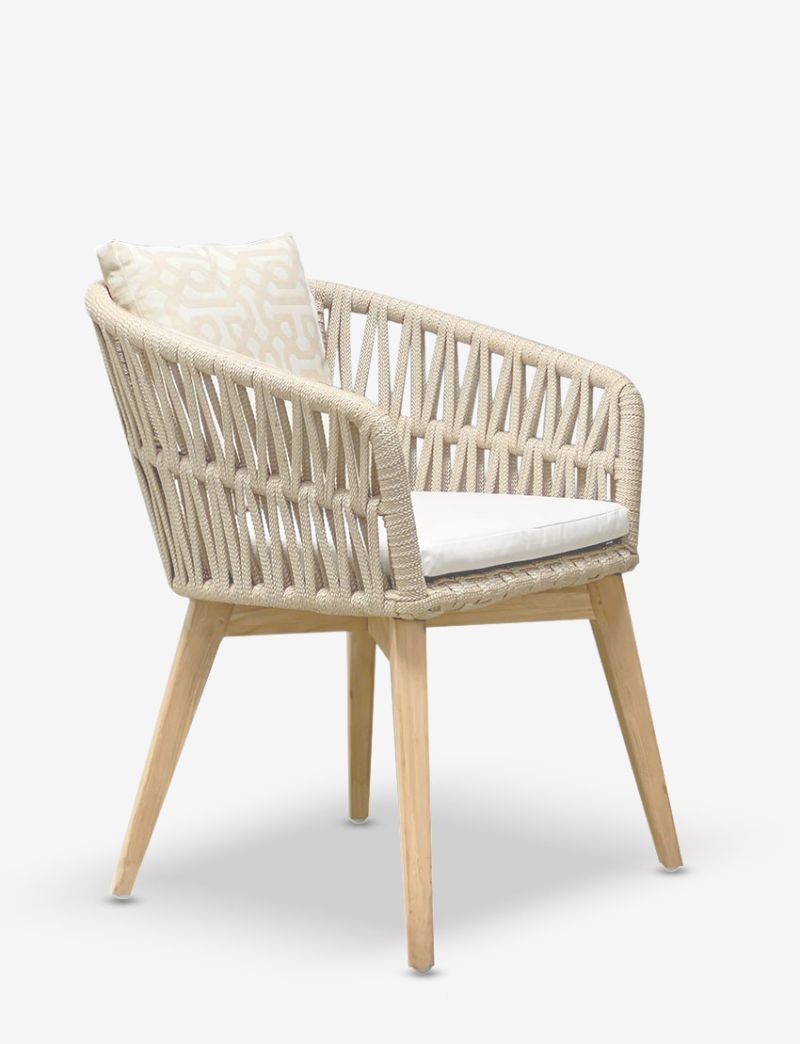 Toledo Dining Chair-Beige Rope