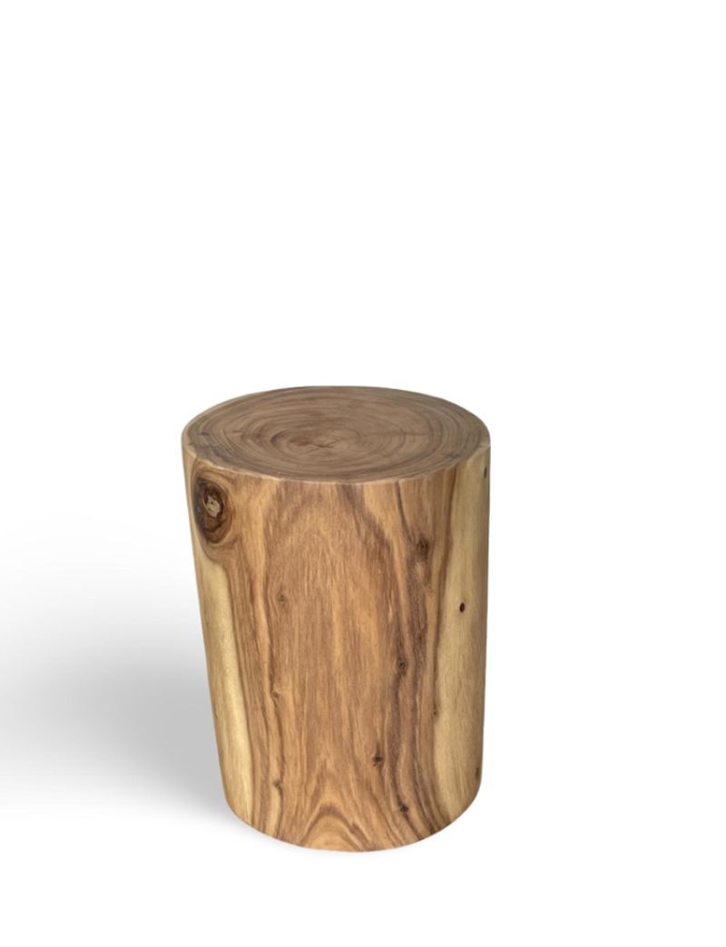 East Java Log Side Table Stool
