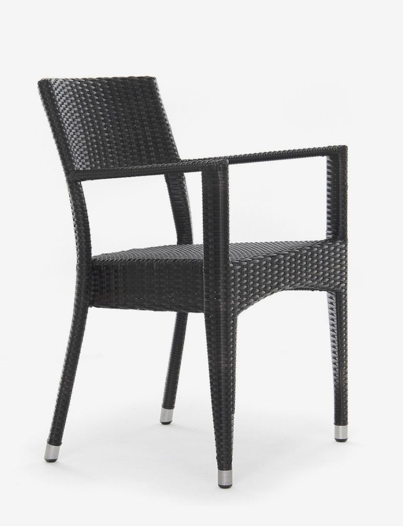 Napoli Dining Arm Chair-Black