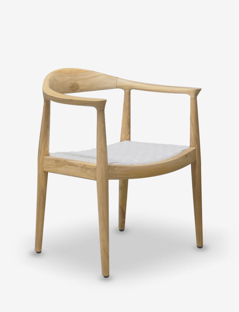 Roskilde Dining Arm-White Cuban