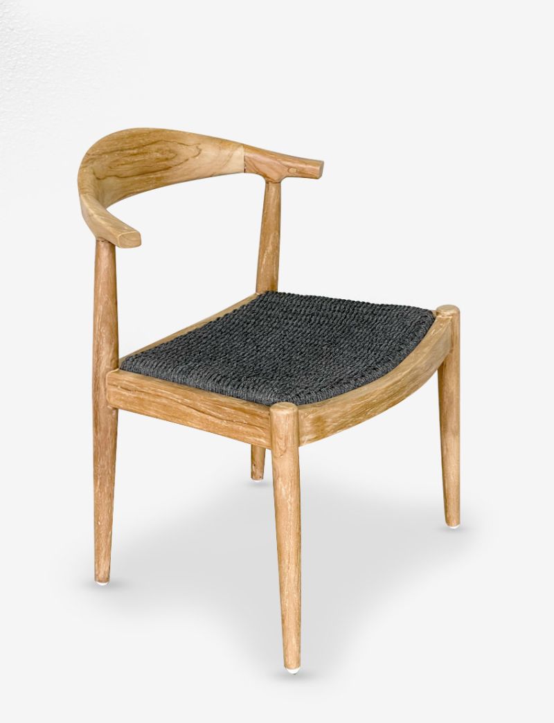 Roskilde Dining Side Chair-Black Rope