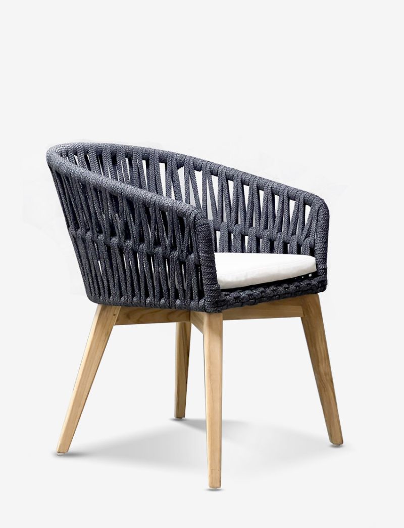 Toledo Dining Chair-Grey Rope
