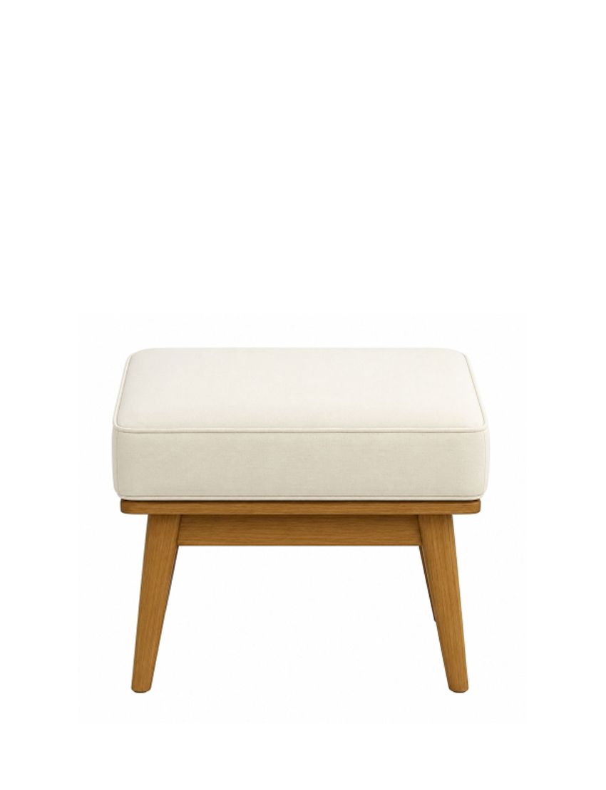 Amager Ottoman Italian Distress Finish Leather-Co.testa di Moro