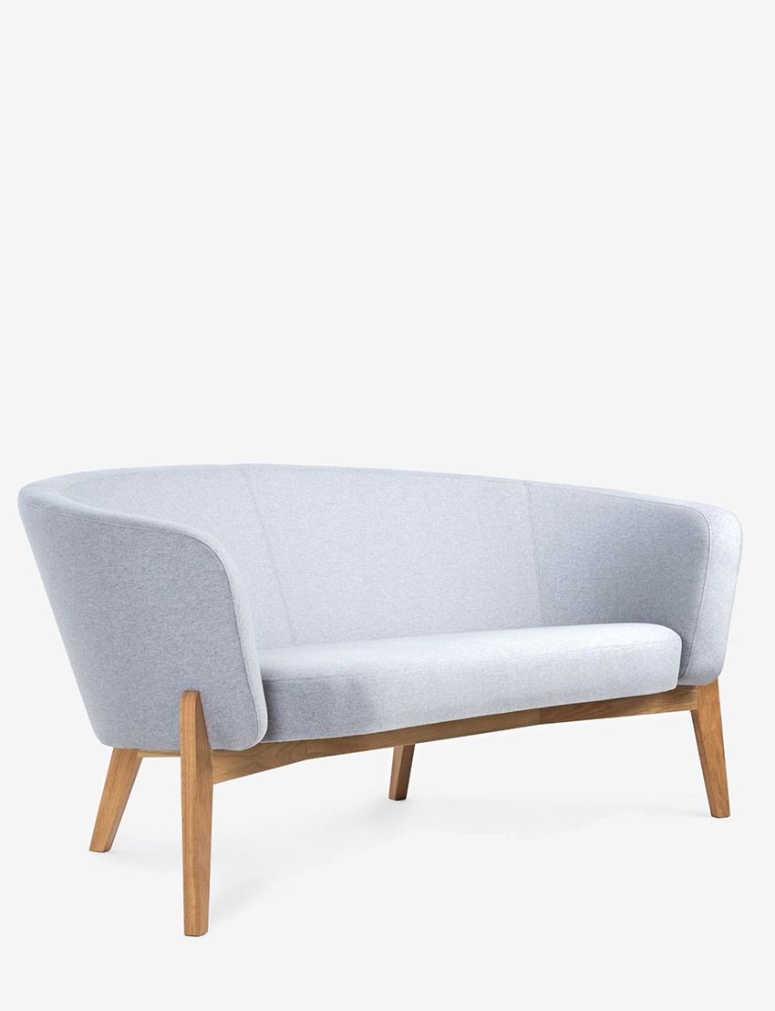 Curve Fabric Loveseat Sofa