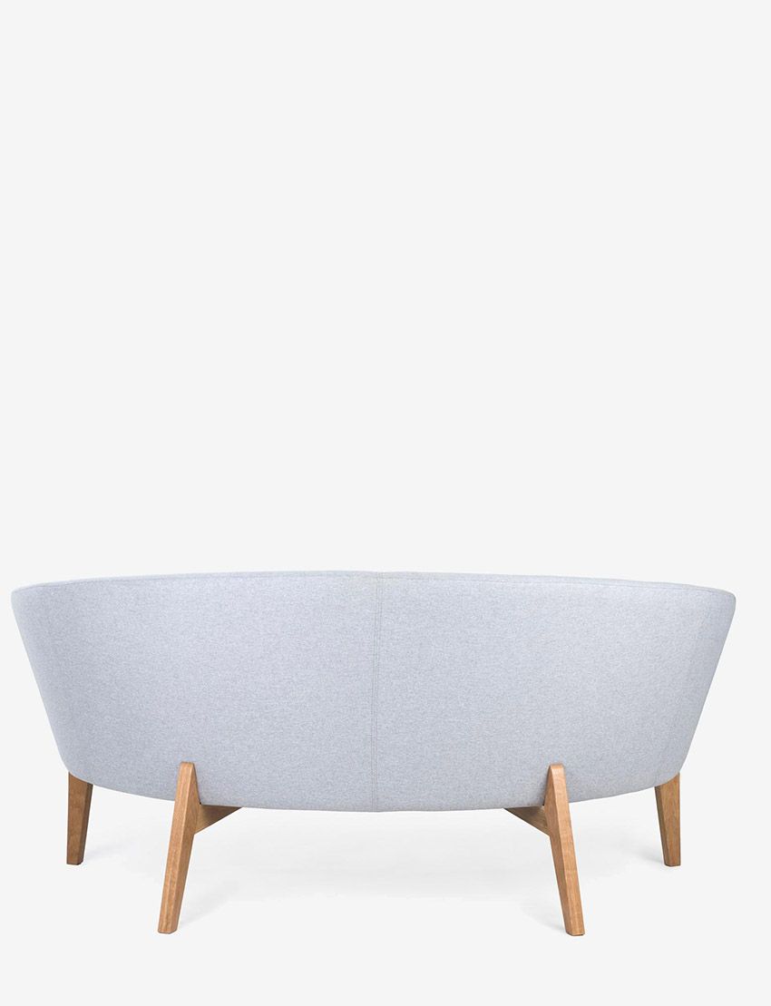 Curve Fabric Loveseat Sofa