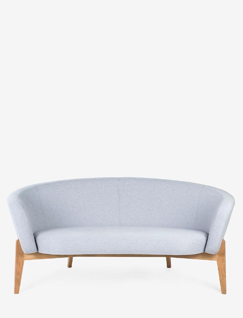 Curve Fabric Loveseat Sofa