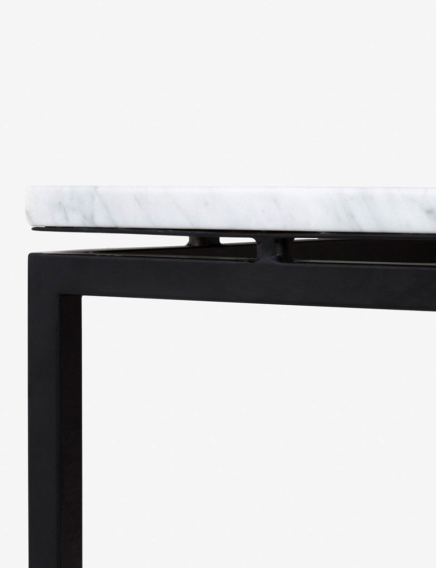 Palermo Black Mild Steel Frame with Marble Top