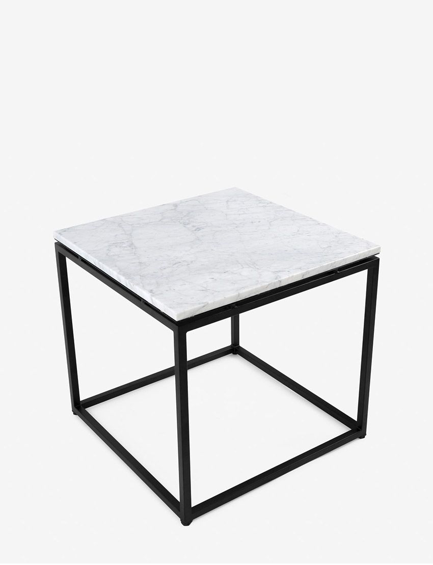 Palermo Black Mild Steel Frame with Marble Top