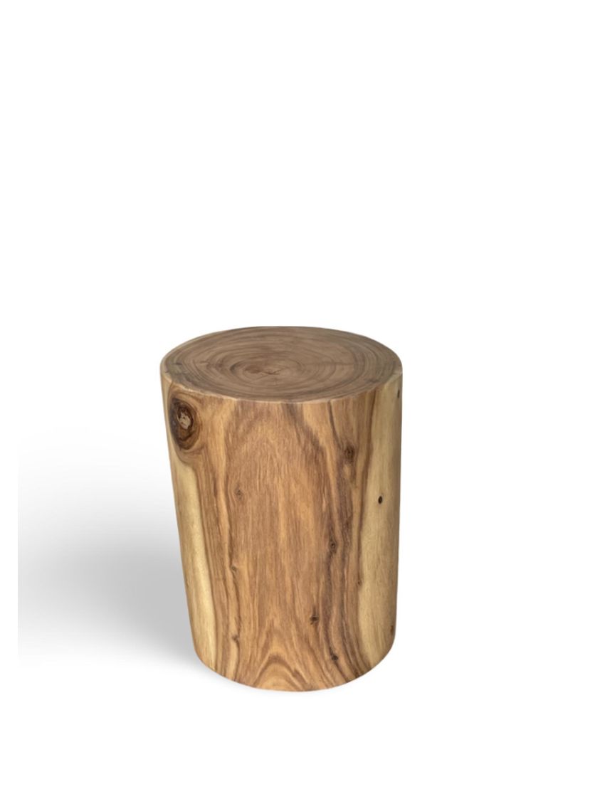East Java Log Side Table Stool