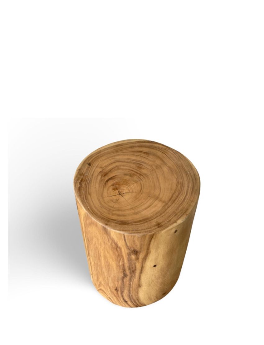 East Java Log Side Table Stool