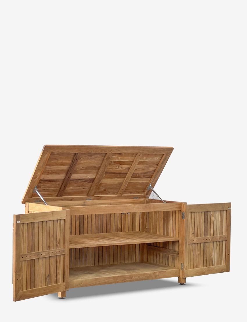 Maritime Storage Box w Doors & Shelf Unit