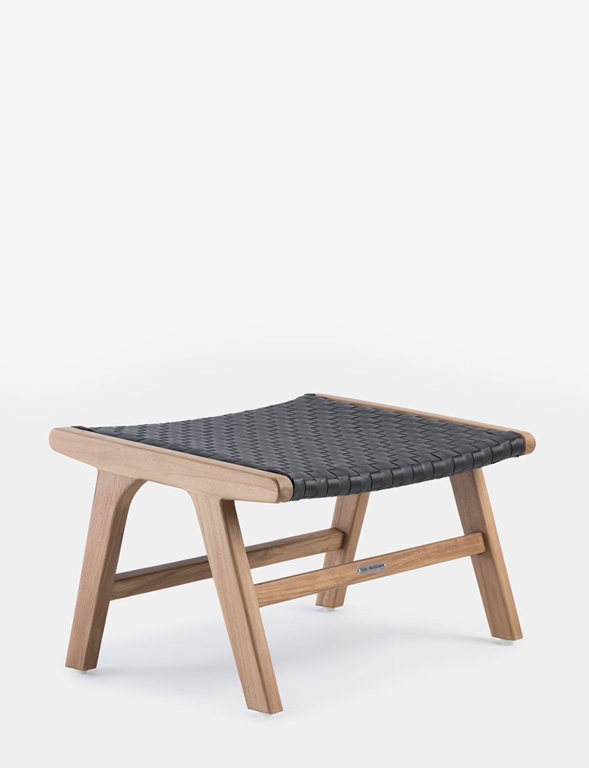 Copenhagen Retro Lounge Angled Ottoman - Black