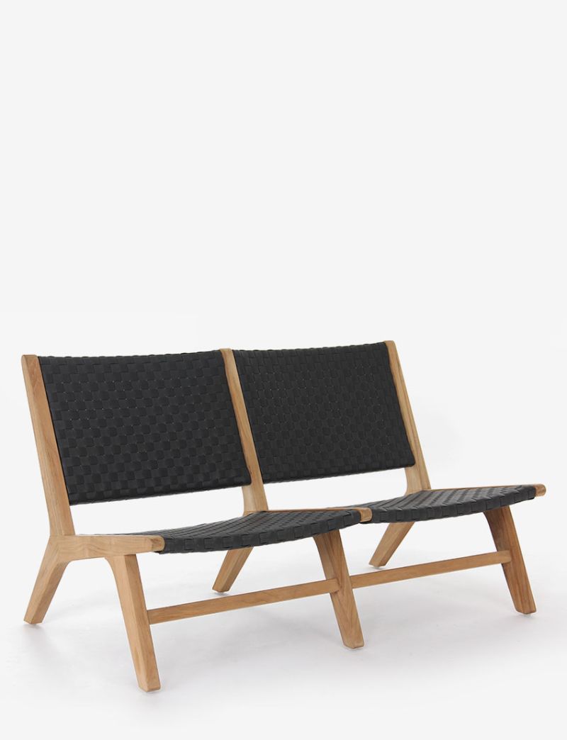 Copenhagen Retro Lounge Loveseat - Black