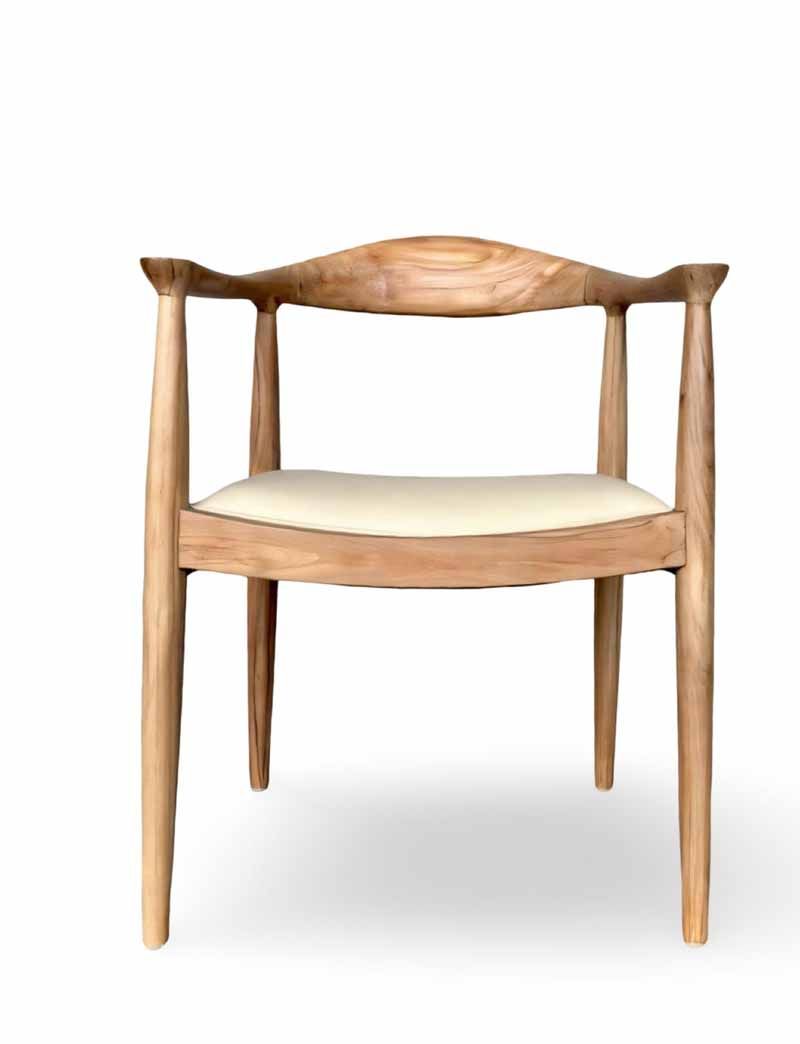 Roskilde Dining Arm Chair Italian  leather Upholstery