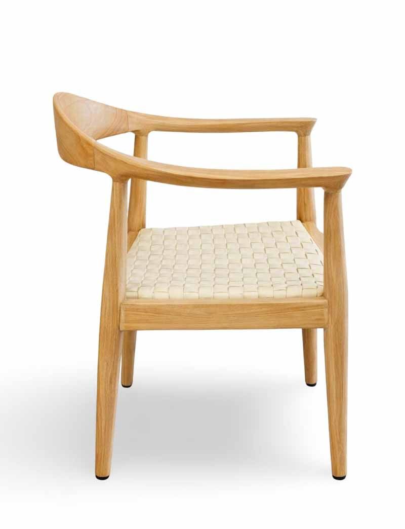 Roskilde Dining Arm White Cuban