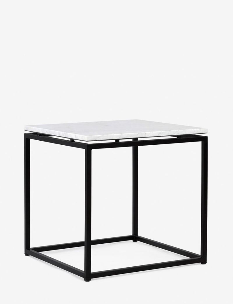 Palermo Black Mild Steel Frame with Marble Top