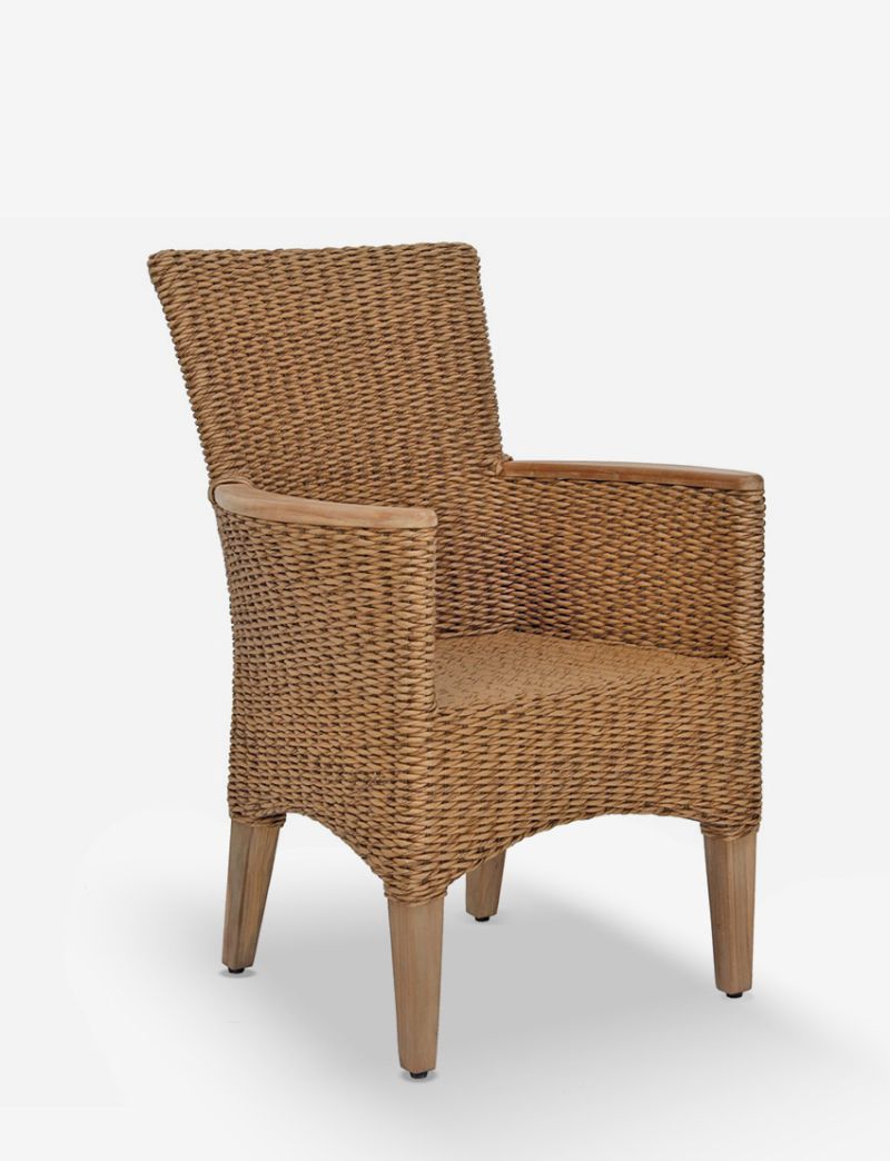 Zanzibar Dining Armchair-Hyacinth Twist