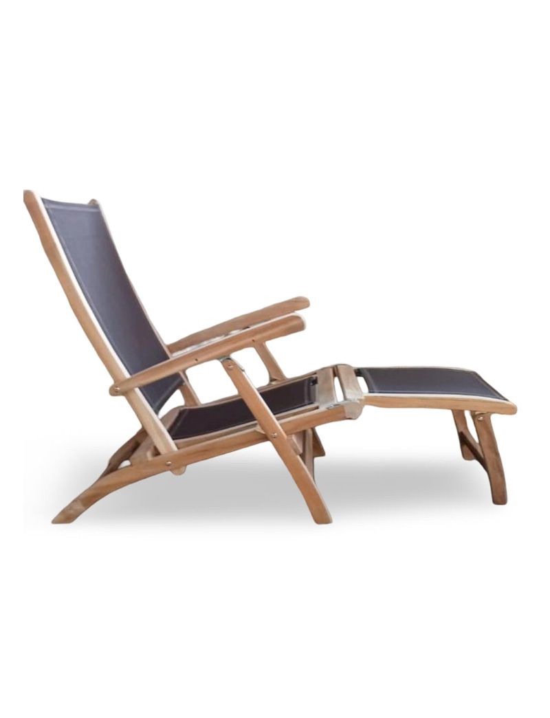 Newport Deck Chair-Black