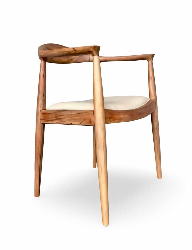 Roskilde Dining Arm Chair Italian  leather Upholstery
