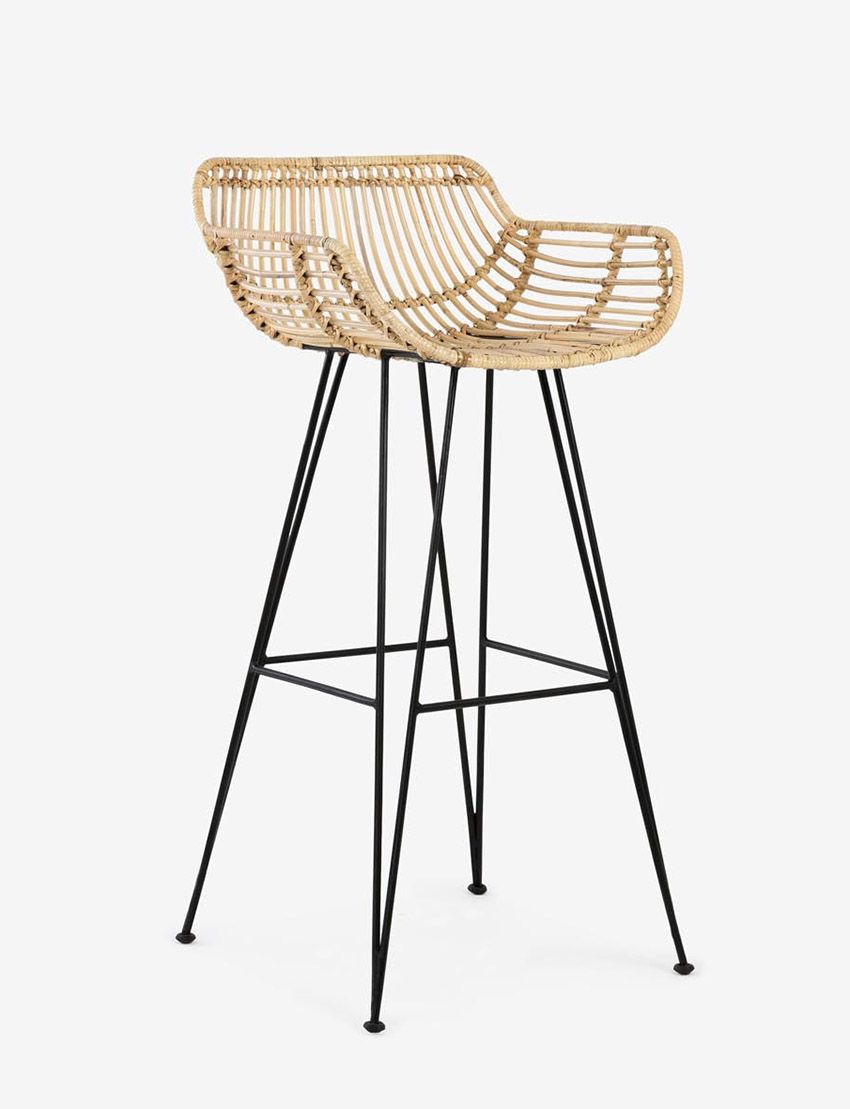 Hong Kong Bar Chair - MS/Rattan