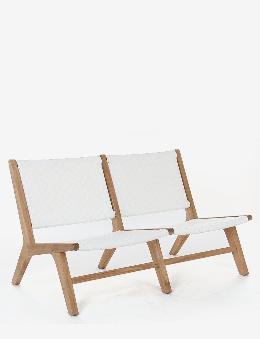 Copenhagen Retro Lounge Loveseat - White