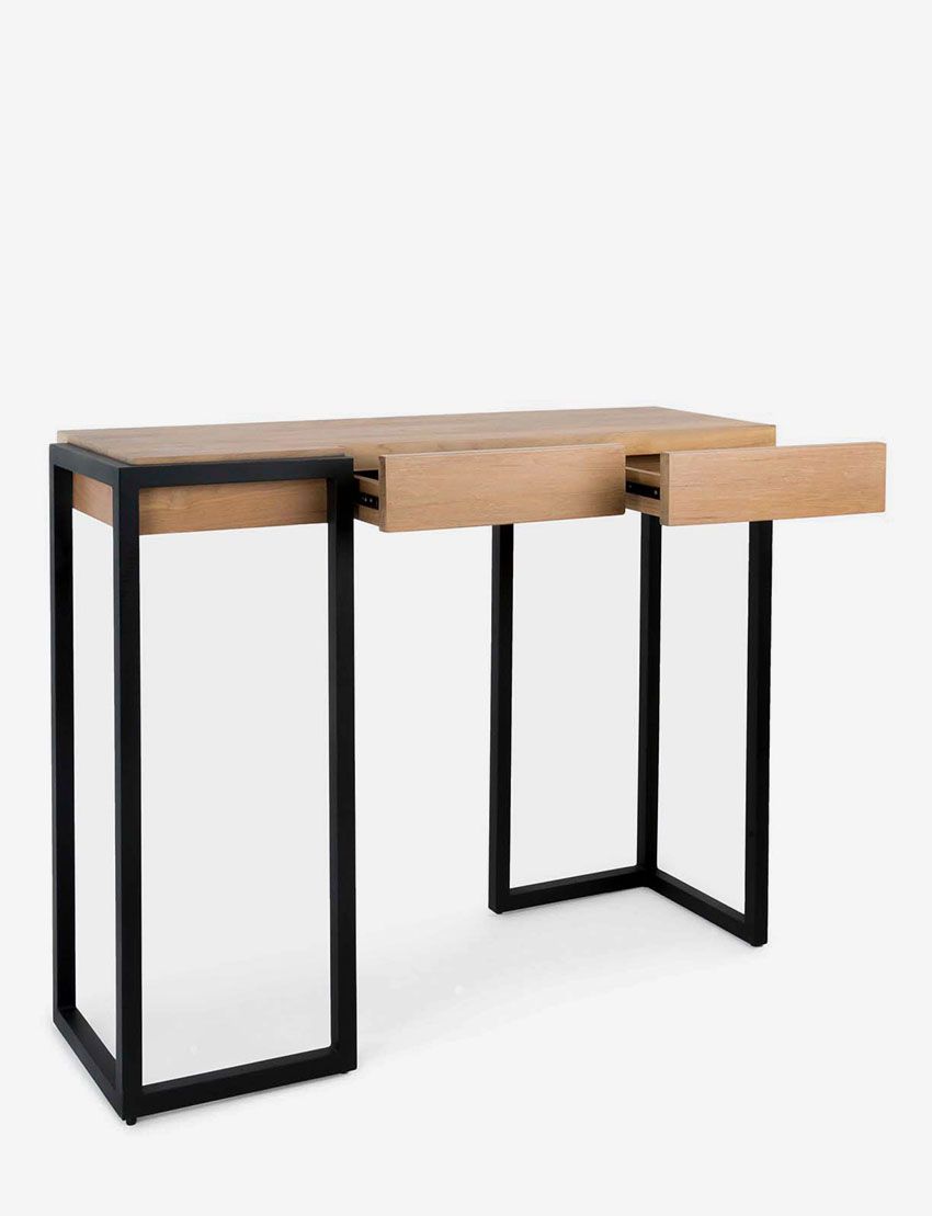 Firenze Console 2 Drawers - Black