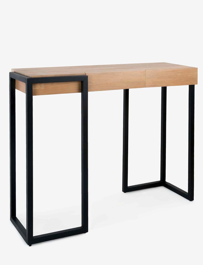 Firenze Console 2 Drawers - Black