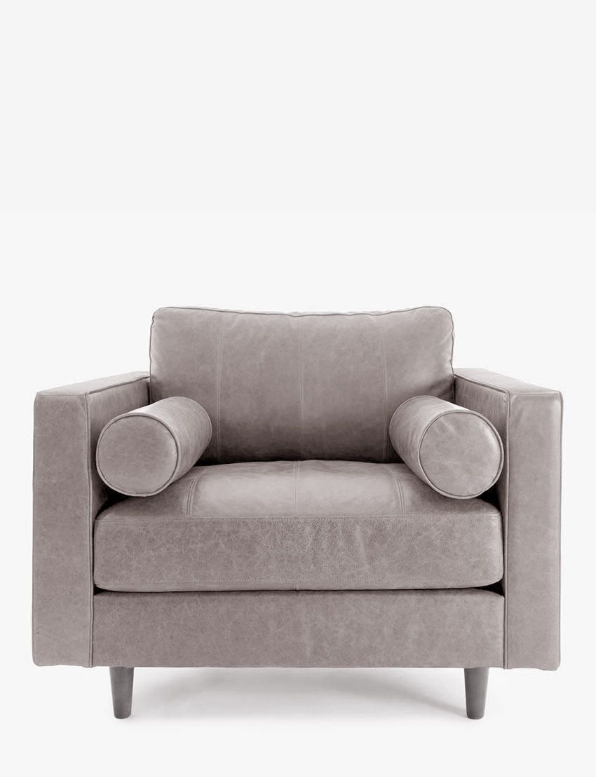 Cognac Leather Lounge Chair - Elephant