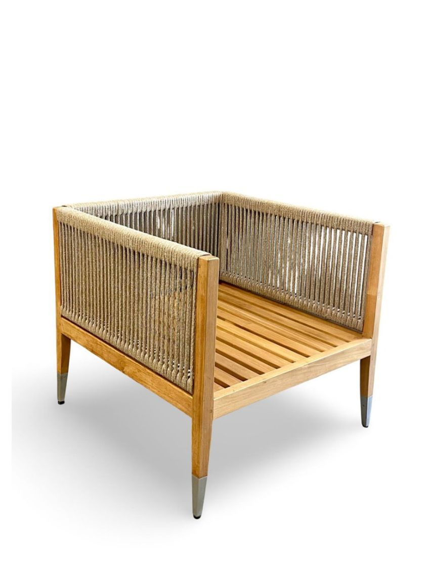 Oslo Lounge Chair Beige Rope MK/F70 13mm