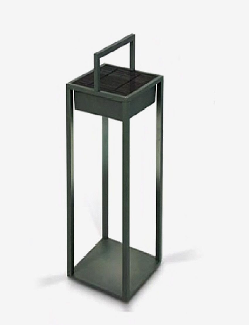 Retro Floor Solar Light - Black