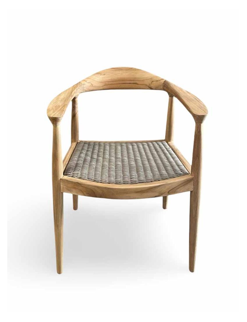Roskilde Dining Arm Greige Rope