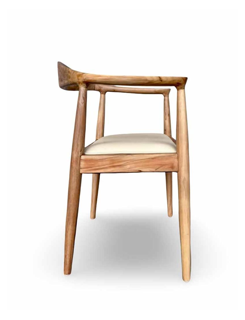 Roskilde Dining Arm Chair Italian  leather Upholstery