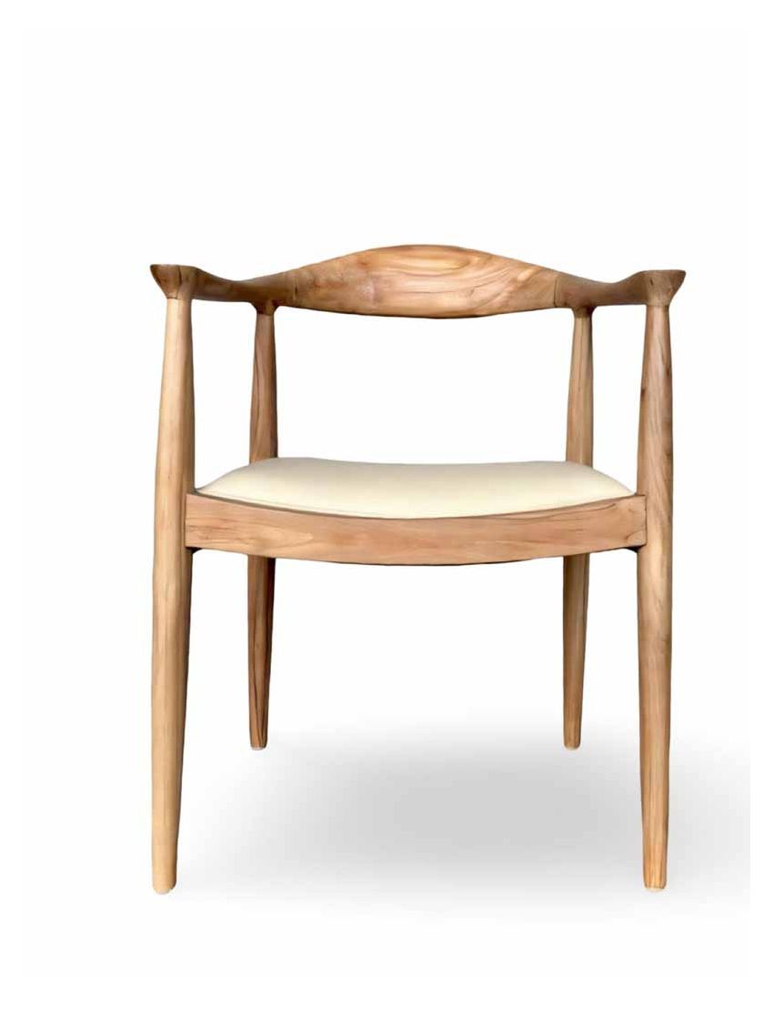 Roskilde Dining Arm Chair Italian  leather Upholstery