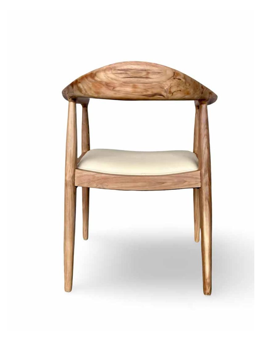 Roskilde Dining Arm Chair Italian  leather Upholstery