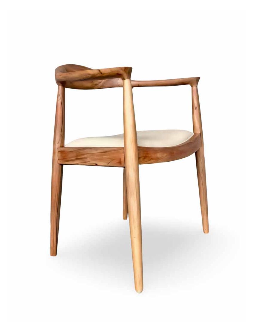 Roskilde Dining Arm Chair Italian  leather Upholstery