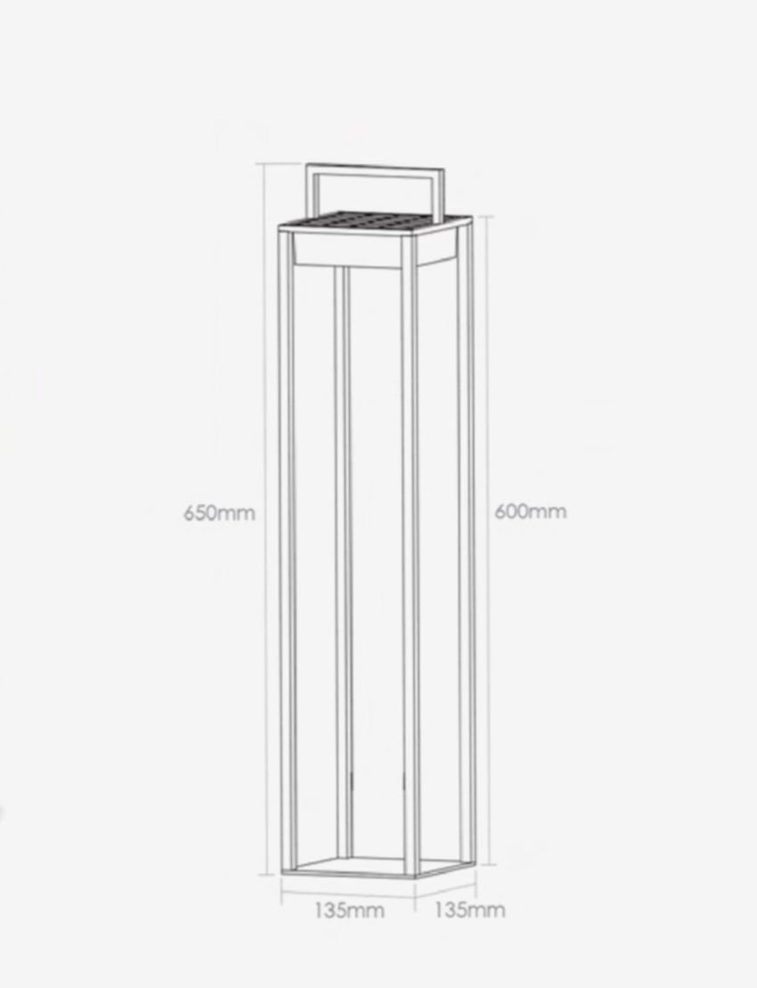 Retro Floor Solar Light - Black